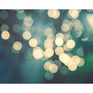 Bokeh No. 3 | Teal & Gold Abstract - Tracey Capone Photography