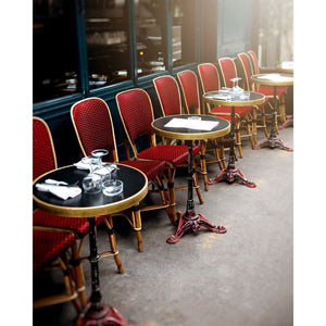 Paris Cafe Photography | Red Chair And Table Photograph Tracey Capone Photography