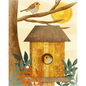 Winter Robin Illustration | Bird Art | Nature Inspired Home Decor