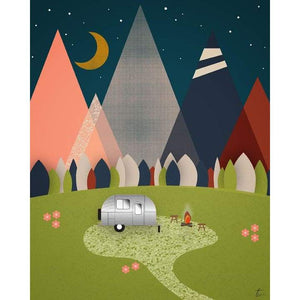 Airstream Camper Illustration | Camping Wall Decor Tracey Capone Photography