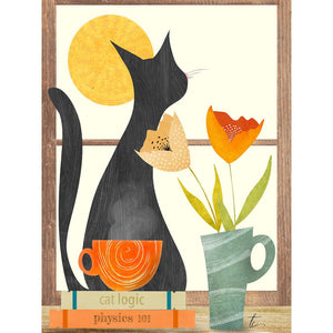 Cat Illustration | Cozy Floral Home Decor Tracey Capone Photography