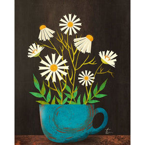 Chamomile Tea Flower Illustration | Colorful Kitchen Decor Tracey Capone Photography