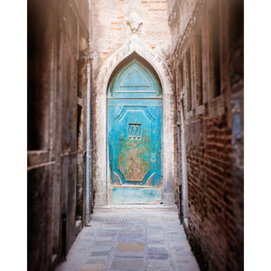 Italy Door Photograph | Teal Blue Door in Venice Tracey Capone Photography