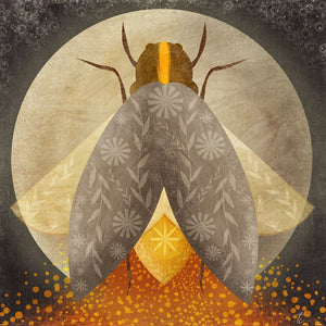 Modern Folk Art Firefly Illustration | Botanical Wall Art