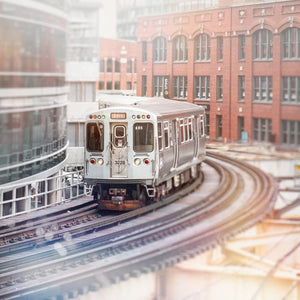 406 | Photograph of a Brown Line Train, Chicago Loop - Tracey Capone Photography