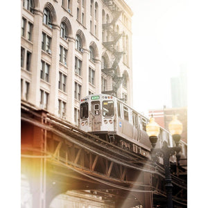 Photograph Of Chicago L Train | Green Line In South Loop Tracey Capone Photography