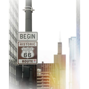 Route 66 Sign in Chicago | Sears Tower Willis Wall Art Print Tracey Capone Photography