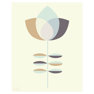 Scandi Inspired Floral Illustration | Mint & Eggplant Wall Art Tracey Capone Photography