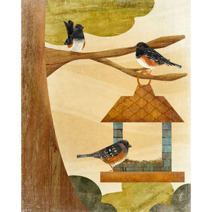 Spotted Towhee Illustration | Bird Artwork | Nature Wall Decor