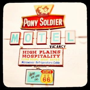 The Pony Soldier | Motel Sign on Route 66-Tracey Capone Photography