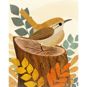 Wren Illustration | Bird Wall Art | Nature Inspired Artwork