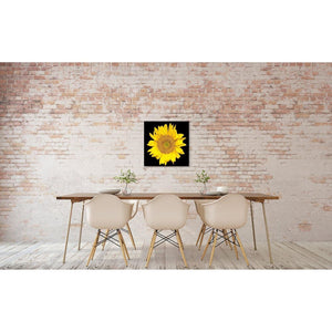 Portrait of a Yellow Sunflower No. 1-Wood Mounted Photograph-Tracey Capone Photography