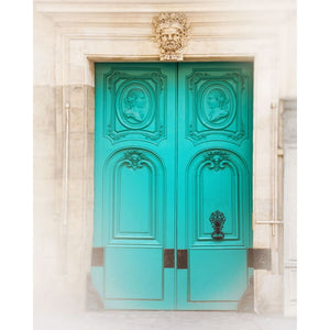 Teal Green Door In Paris | Travel Photograph Tracey Capone Photography