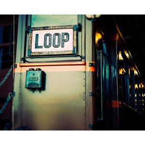 Towards the Loop | Vintage Train Sign-Tracey Capone Photography